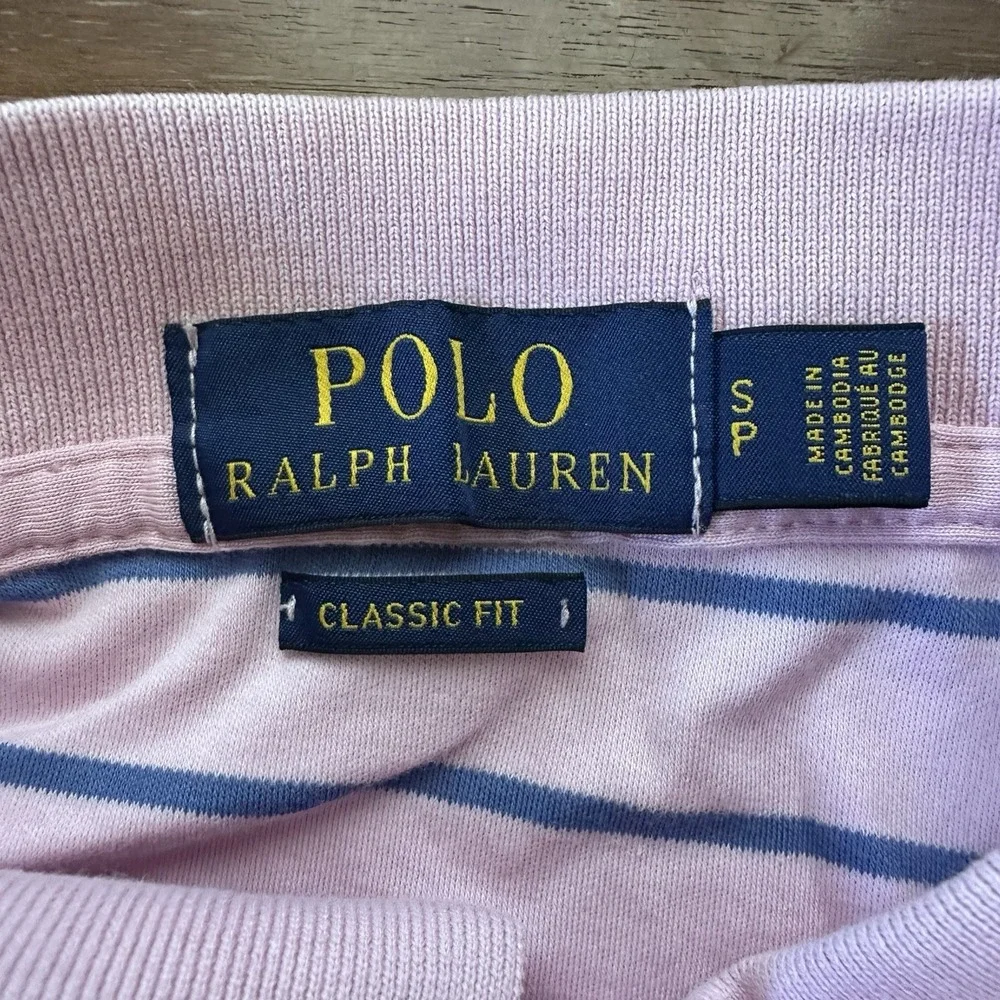 Polo Ralph Lauren Classic Fit Men's Small Polo Pink Blue Flesh Pony